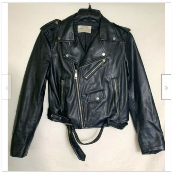 Zara Jackets & Blazers - Zara Basic Faux Leather Moto Jacket